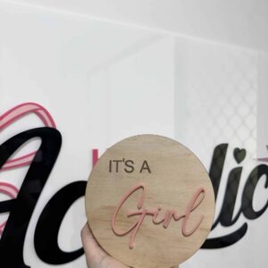 acrylic baby announcement plaque, custom, it's a boy girl, baby's first announcement, baby's arrival, baby's first gift.