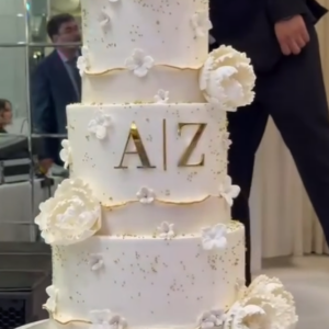 Personalised Letter Acrylic Initials Cake Charm with Divider Wedding Engagement