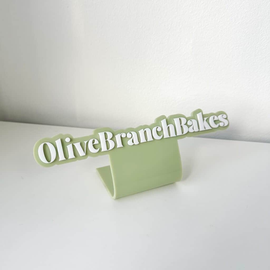 Exclusive Standing Acrylic Watermark Sign for Cake Makers | Custom Cake Content Display Sign