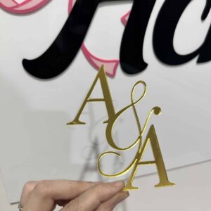 Personalised Letter Acrylic Initials Cake Charm