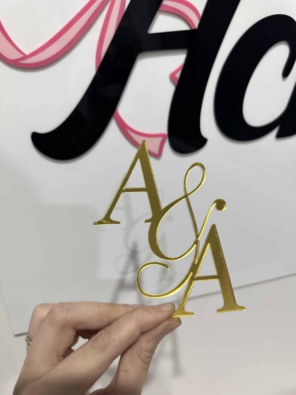 Personalised Letter Acrylic Initials Cake Charm