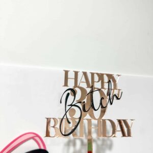 Personalised acrylic name sign on a neutral background.