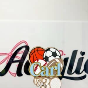 All star sports party - custom topper