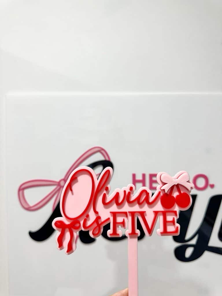 Cherry Cake Topper for Parties