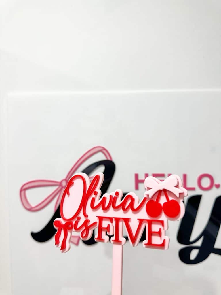 Cherry Cake Topper for Parties