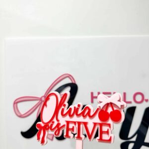 Cherry Cake Topper for Parties