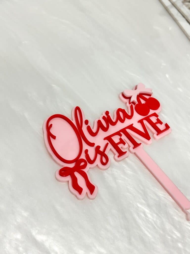 Cherry Cake Topper for Parties