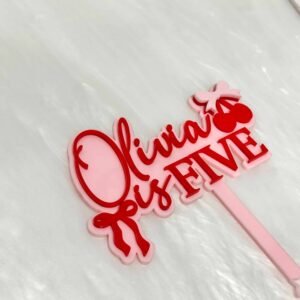 Cherry Cake Topper for Parties