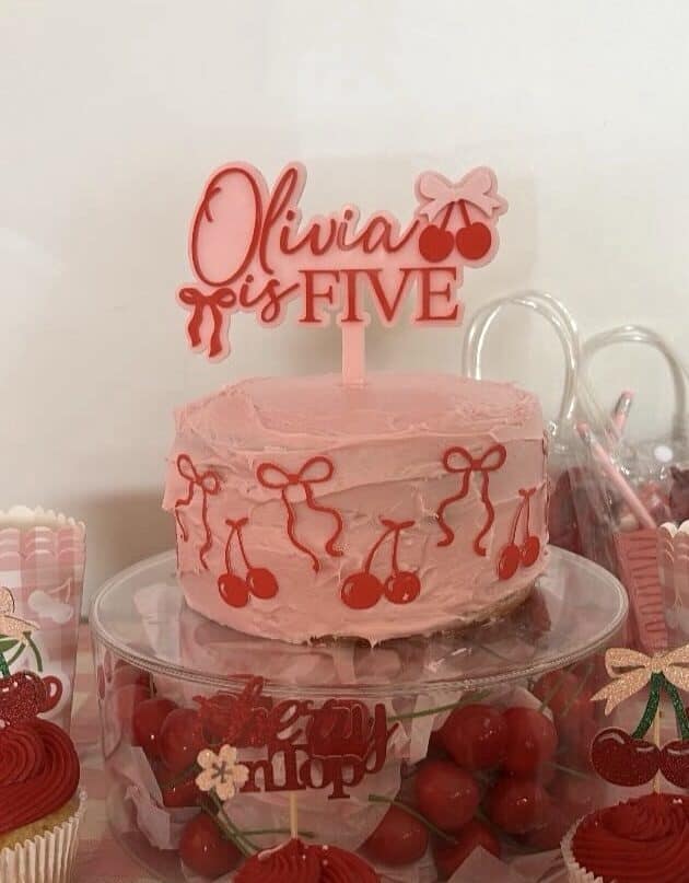 Cherry Cake Topper for Parties