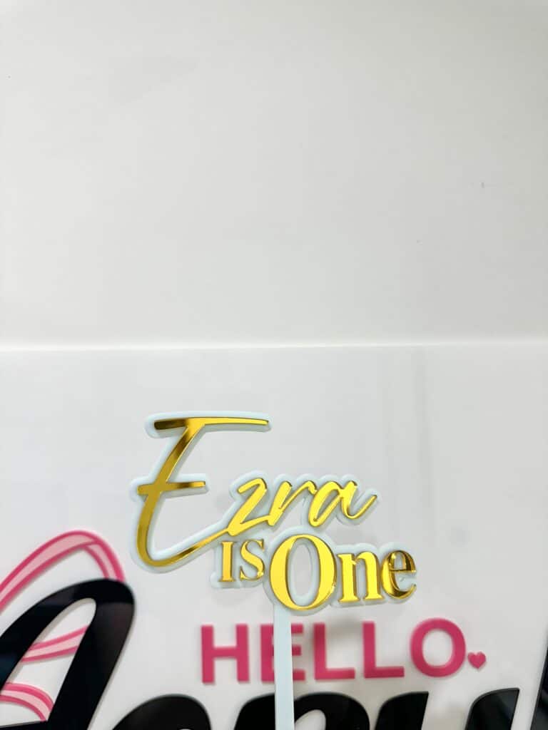 Custom Acrylic Cake Topper Personalised Double Layer
