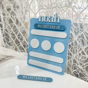 First &amp; Last Day of School Personalised Acrylic Board