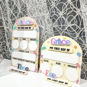 First &amp; Last Day of School Acrylic Board Arch – Confetti