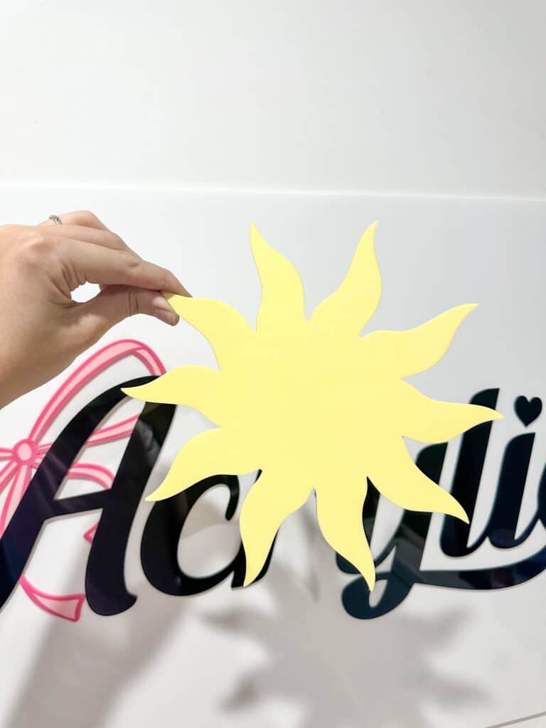 Sun Shape Acrylic Blanks 23cm Lemon