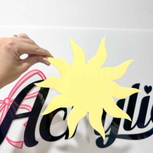 Sun Shape Acrylic Blanks 23cm Lemon