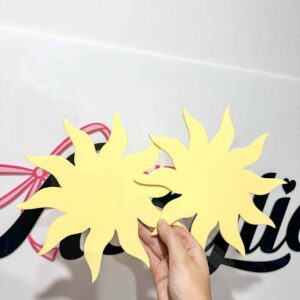Sun Shape Acrylic Blanks 23cm Lemon