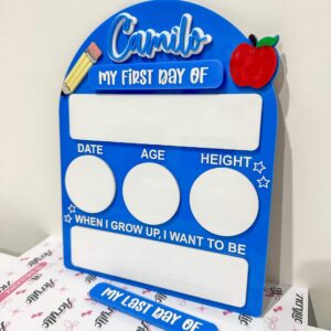 Customisable First & Last Day of School Acrylic Boards Arch