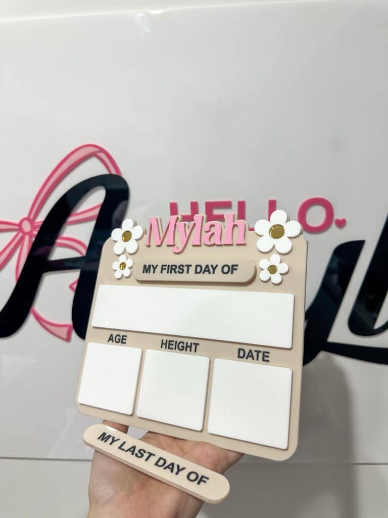 First &amp; Last Day of School Acrylic Board | Daisy