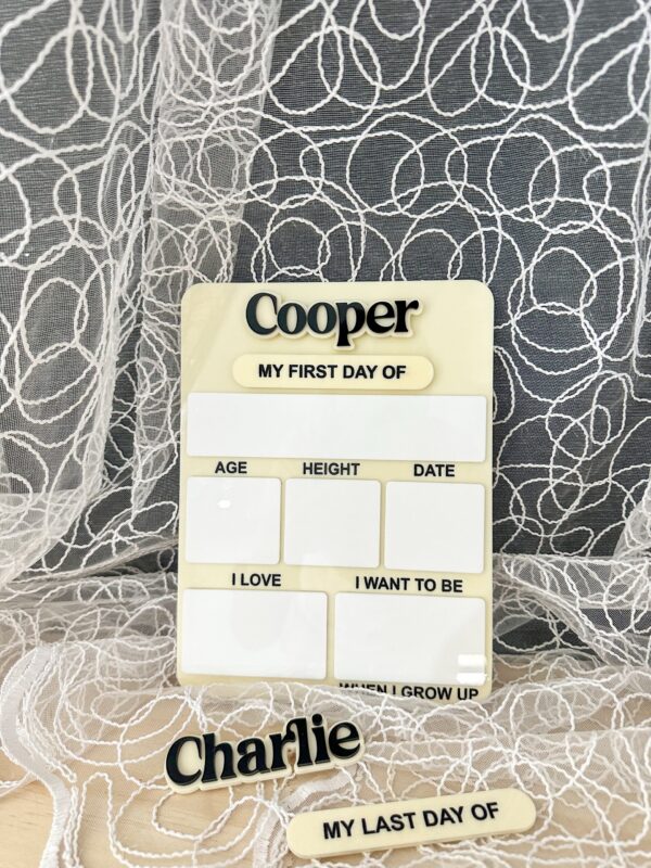 Customisable First & Last Day of School Acrylic Boards