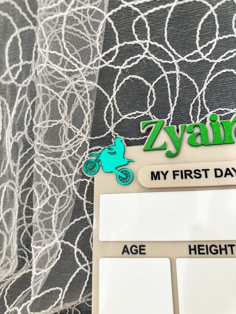 First & Last Day School Acrylic Board – Monster Truck & Bike