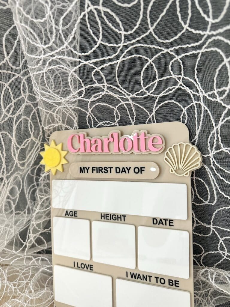 First & Last Day of School Acrylic Board | Seashell & Sun