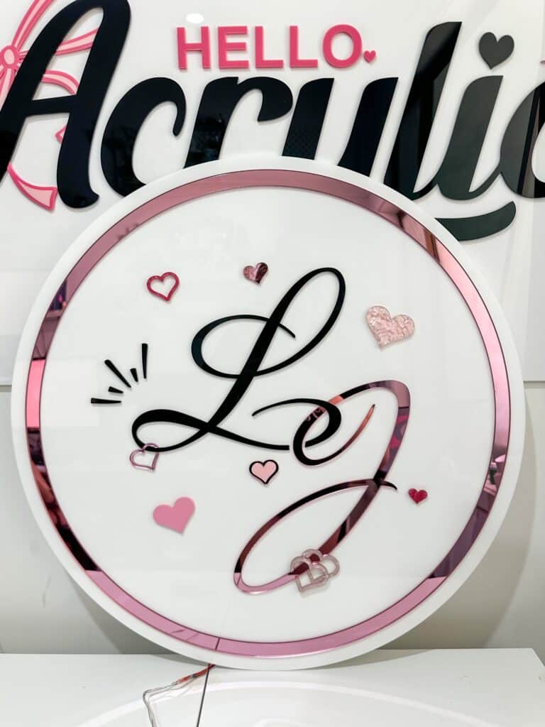 Large Custom Acrylic Business Sign – Round 30cm-60cm Circle Displays