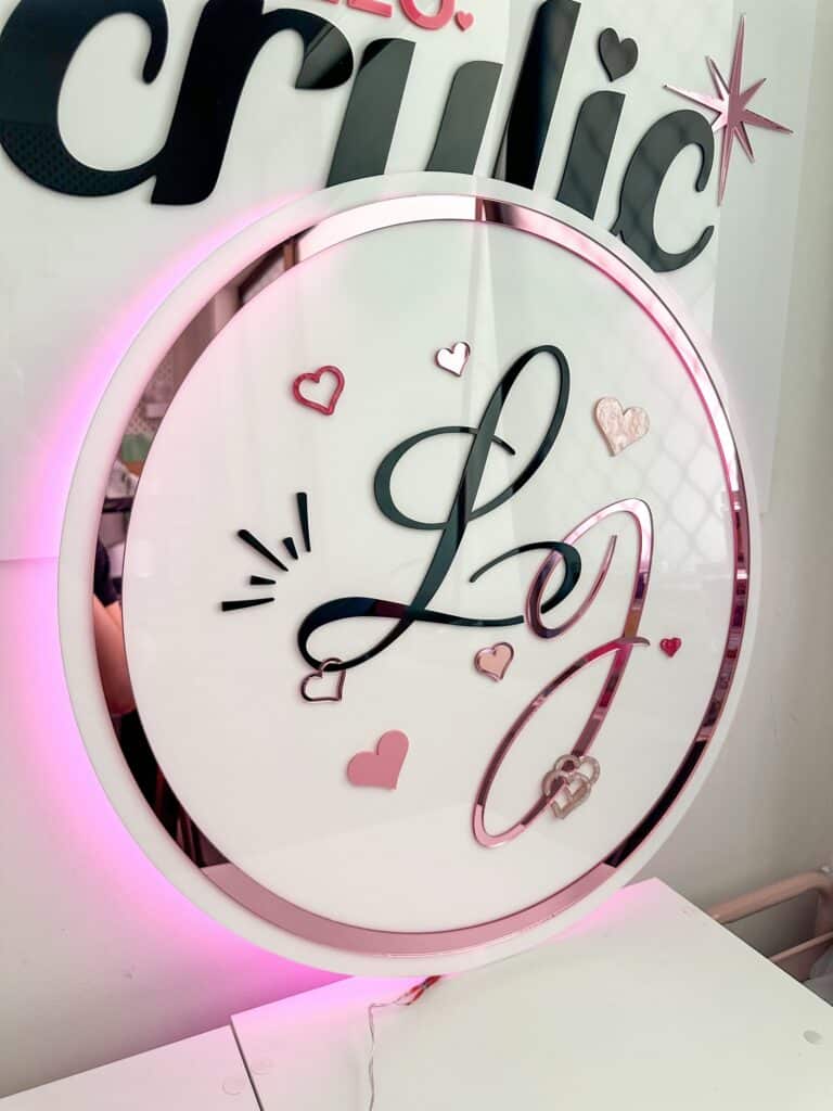 Large Custom Acrylic Business Sign – Round 30cm-60cm Circle Displays