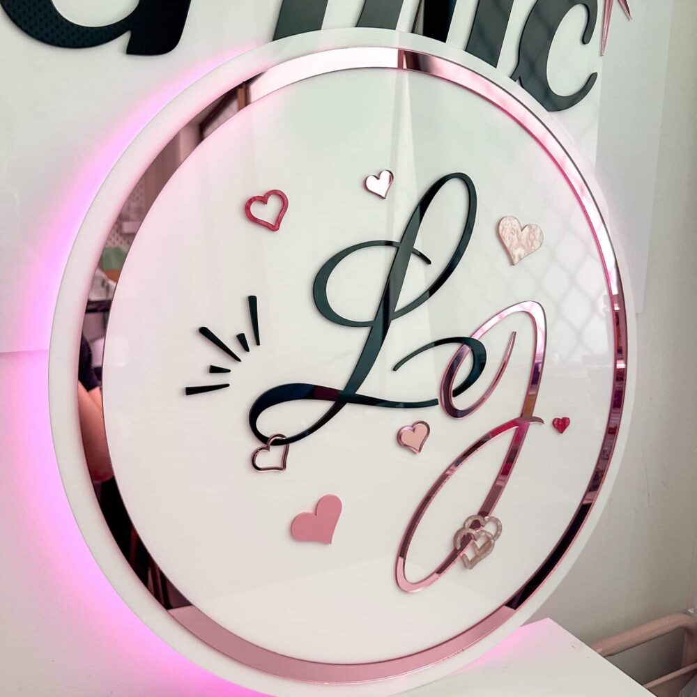 Large Custom Acrylic Business Sign - Round 30cm-60cm Circle Displays