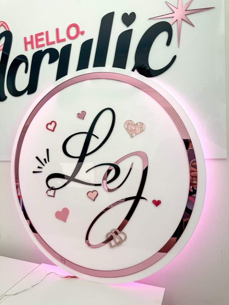 Large Custom Acrylic Business Sign – Round 30cm-60cm Circle Displays