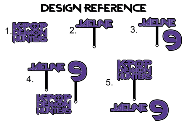 K-Pop Demon Hunters 3D Acrylic Cake Topper Set