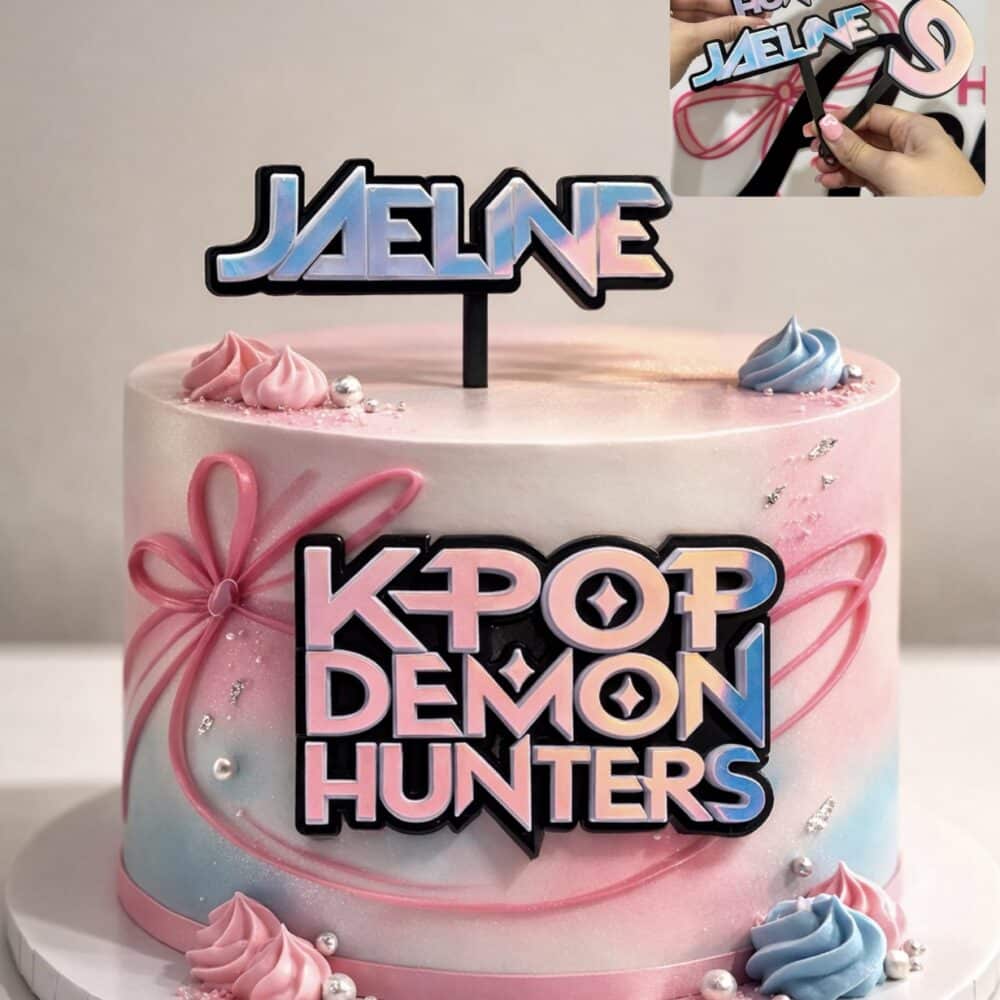 K-Pop Demon Hunters 3D Acrylic Cake Topper Set