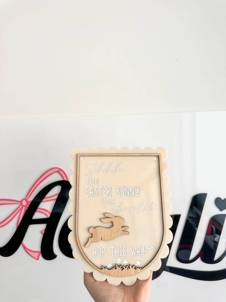 Personalised Easter Bunny Door Sign | Easter Eve Hanger
