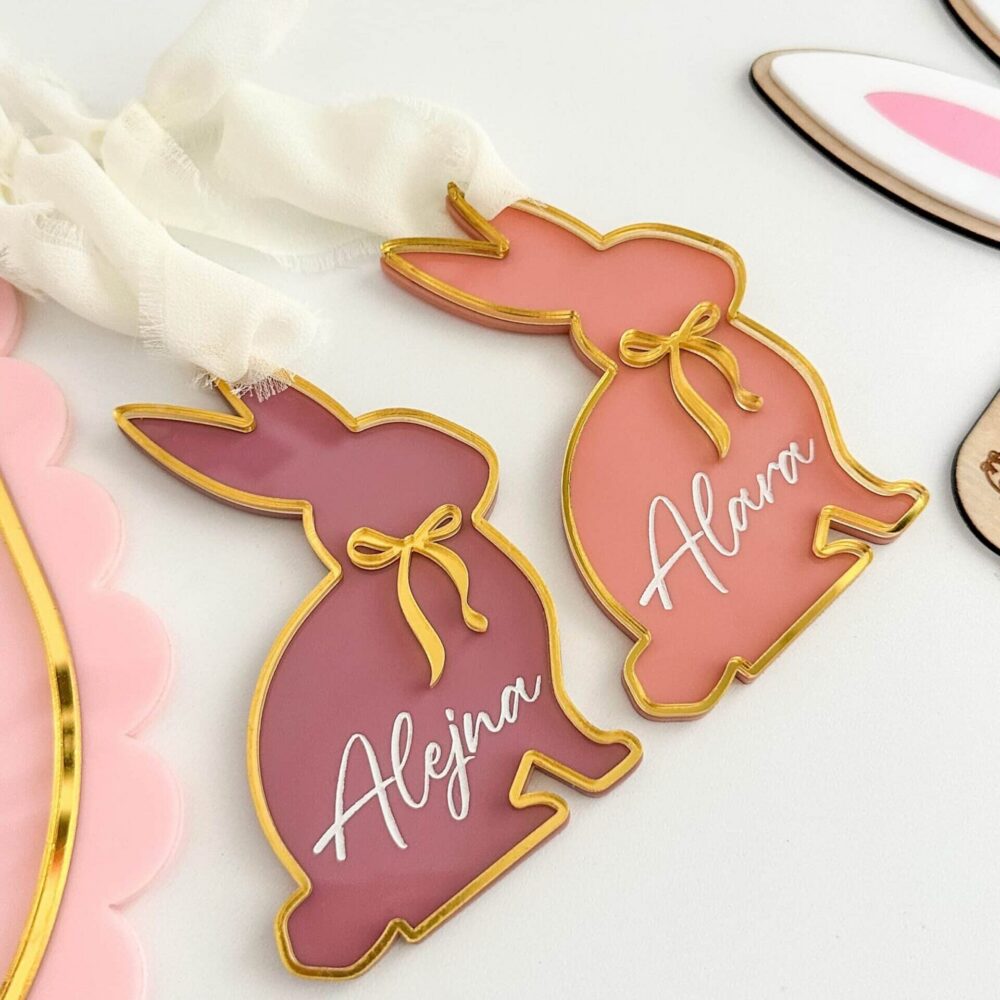 Personalised Easter Bunny Crate Name Tag