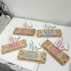 Easter Bunny Express Mail Crate Plaque with Ears