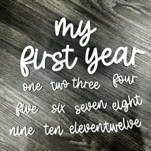 DIY My First Year Milestone Photo Board Words