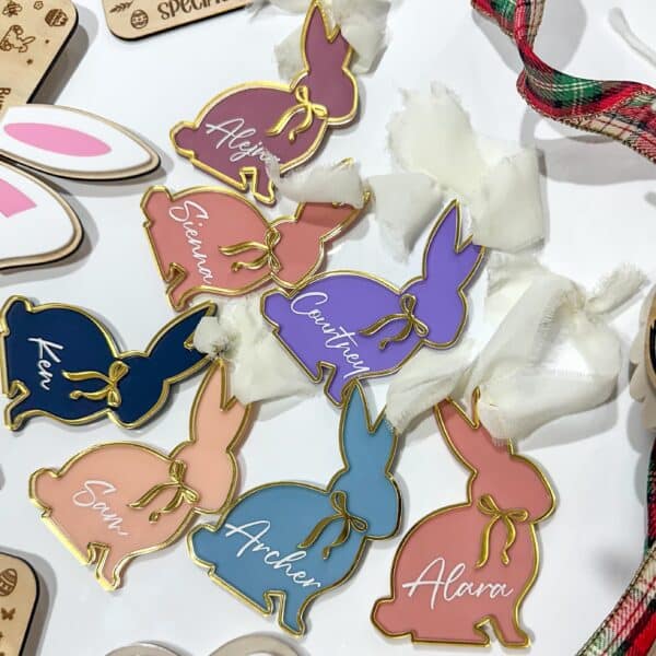 Personalised Easter Bunny Crate Name Tag
