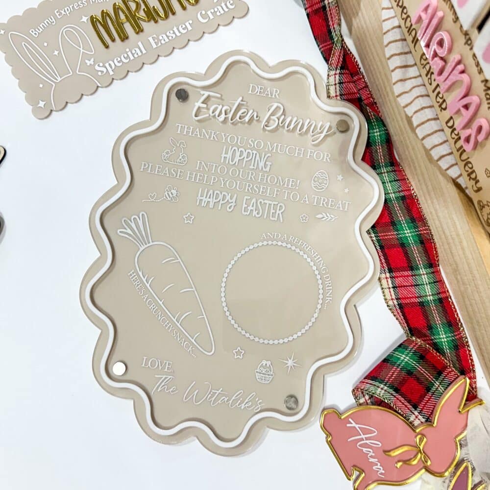 Easter Bunny Treat Snack Board Luxe (30cm Wavy)