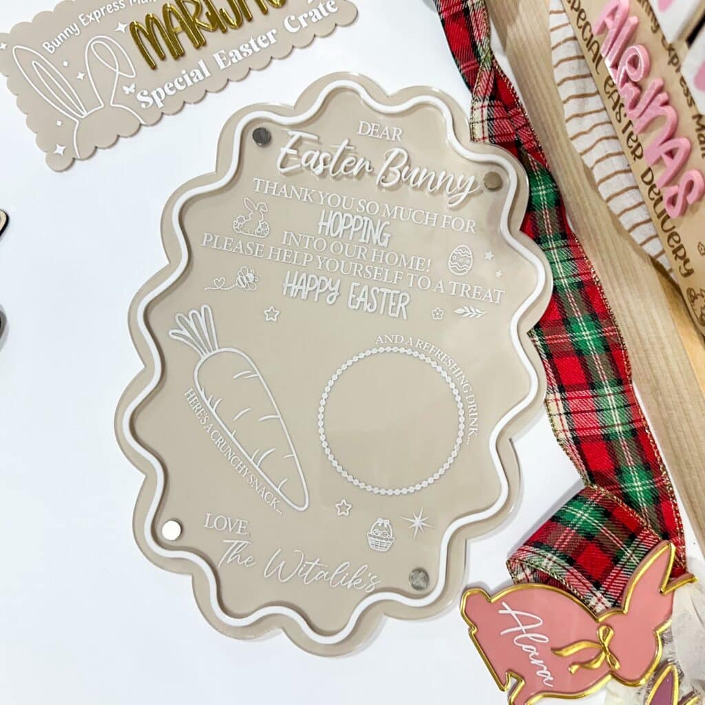 Easter Bunny Treat Snack Board Luxe (30cm Wavy)