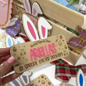 Easter Bunny Express Mail Crate Plaque with Ears