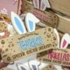 Easter Bunny Express Mail Crate Plaque with Ears
