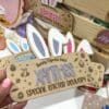Easter Bunny Express Mail Crate Plaque with Ears