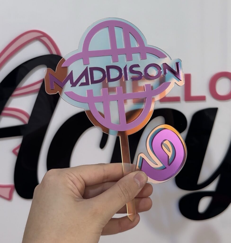 Huntrix 3D Acrylic Cake Topper Personalised KPop