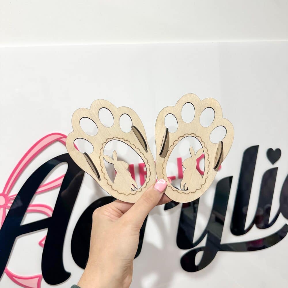 Easter Bunny Feet Stencil Wooden | Magical Footprints