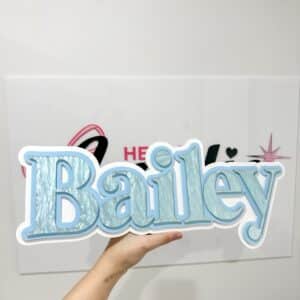 triple layer acrylic name sign, personalised, 3D, custom, handcrafted, bespoke, wall decor, name sign, wall art, wall.
