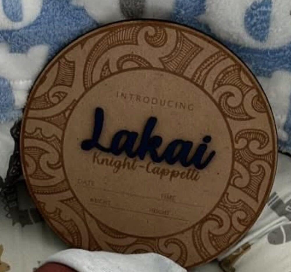 Baby Announcement Plaque Maori New Zealand Art