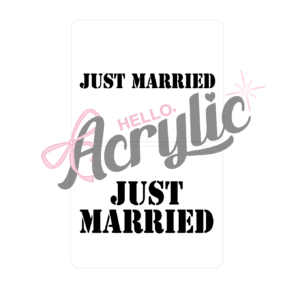 Tiramisu “Just Married” Cake Acrylic Stencil Set