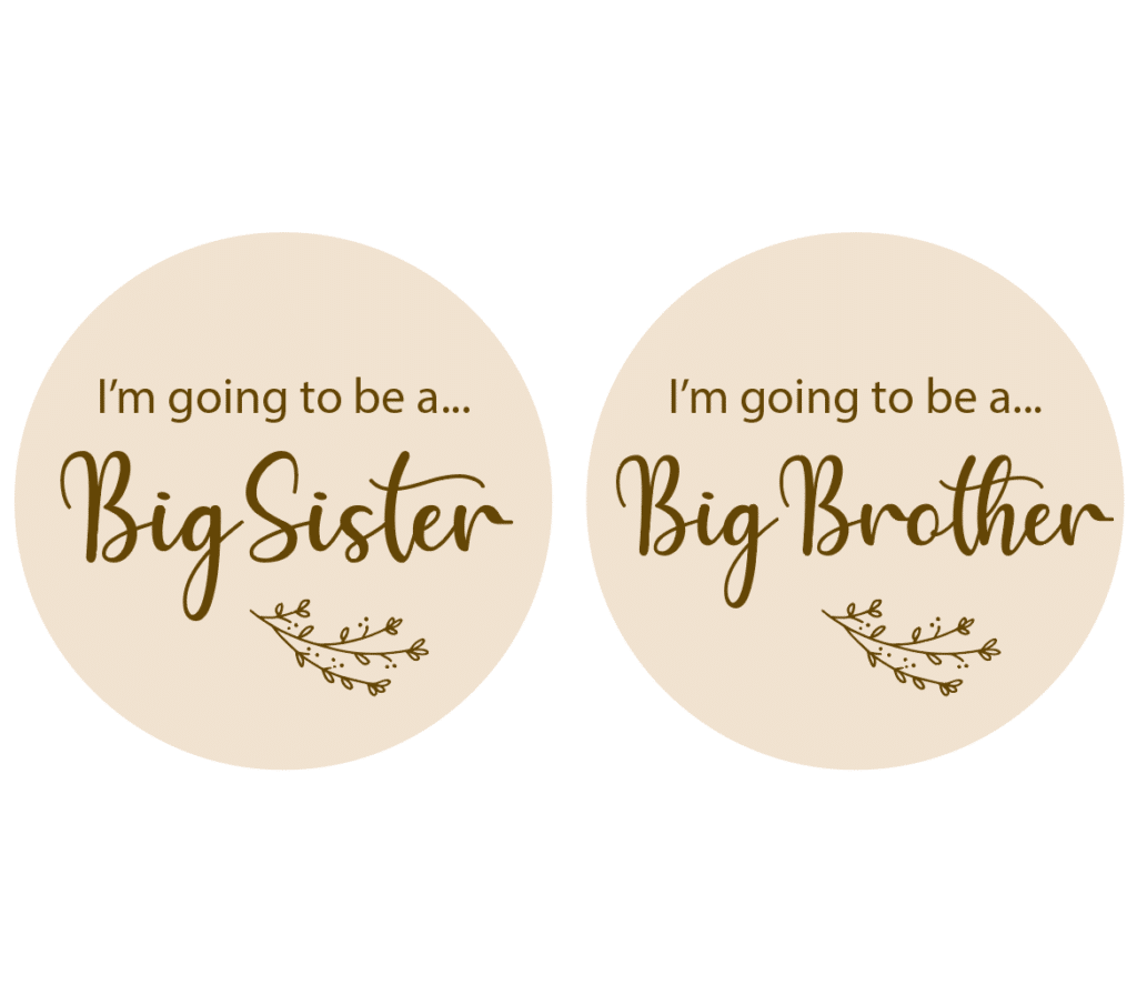 Personalised “I’m Going to Be a Big...” Sister/Brother Pregnancy Announcement Disc