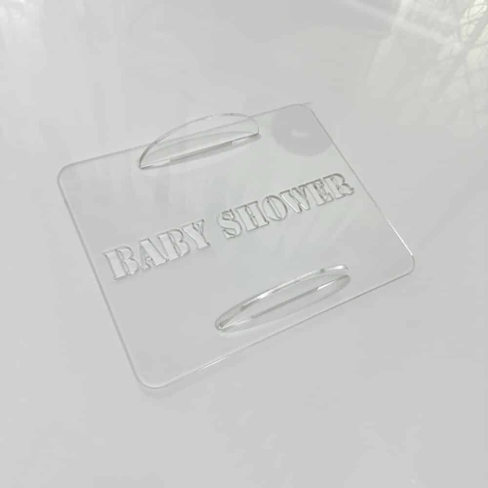 Tiramisu “Baby Shower” Cake Stencil Set - Clear Acrylic