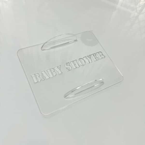 Tiramisu “Baby Shower” Cake Stencil Set - Clear Acrylic