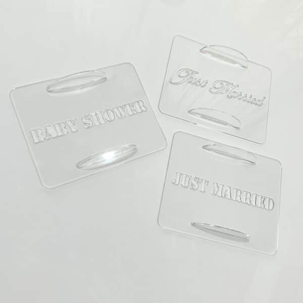 Tiramisu Custom Text Cake Stencil Set - Clear Acrylic