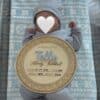 layered acrylic baby announcement plaque with Maori New Zealand art, ready for personalisation.